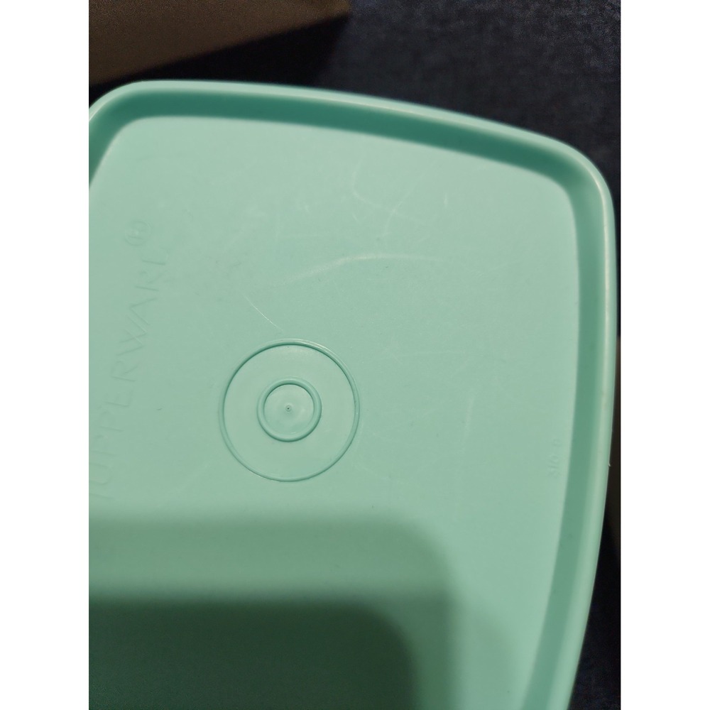 Vintage Tupperware Pastel Square Storage Containers Set of 3 Lids Made in USA - Picture 14 of 15